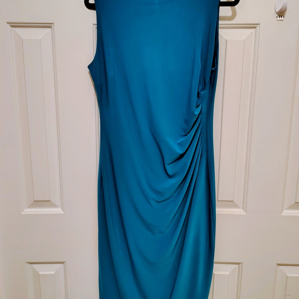 Ralph Lauren Teal Midi Dress, Sz 12